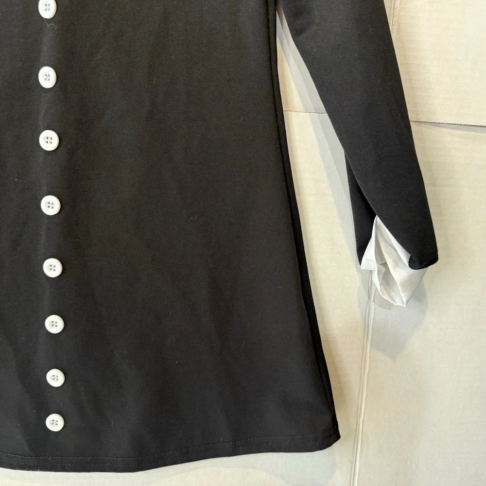 Spirit Halloween Girls Size Medium Wednesday Addams Costume Black With Buttons